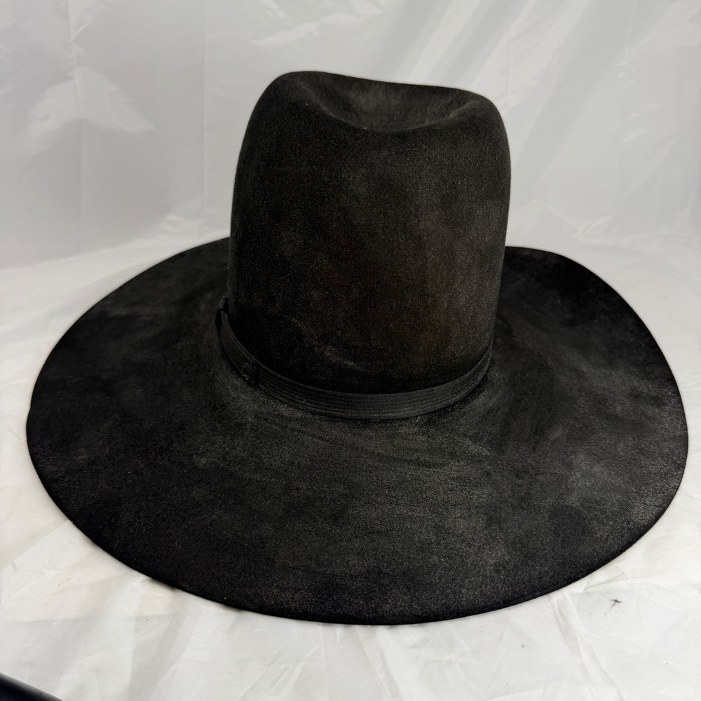 Resistol Self Conforming Black Western Cowboy Hat 7 3/8 HI-7 5 Made in Texas